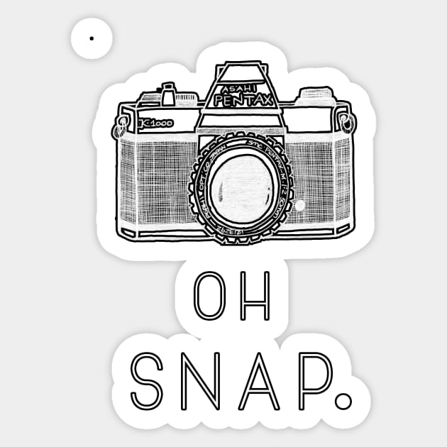 'Oh Snap' Typography Design- White Sticker by StylishTayla